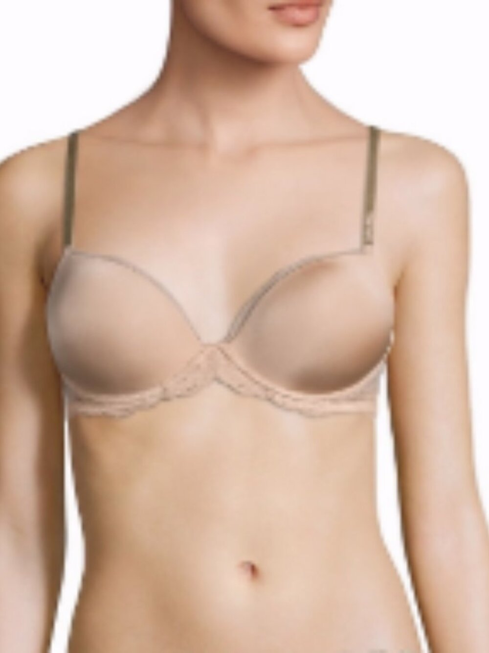 Calvin Klein Women's Seductive Comfort Lace Push-up Demi Bra - Brown - 32DDD